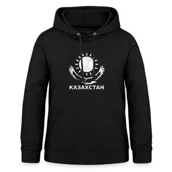 Kasachstan - Frauen Hoodie - Schwarz - Vorne - AI Model Female 172 light (172cm)
