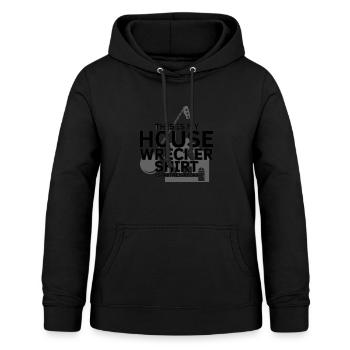 Hausabriss und Renovierungs Design - Frauen Hoodie - Schwarz - Vorne - AI Model Female 172 light (172cm)