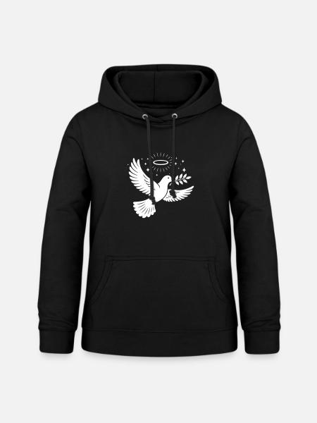 Taube Heilig Christlich - Frauen Hoodie - Schwarz
