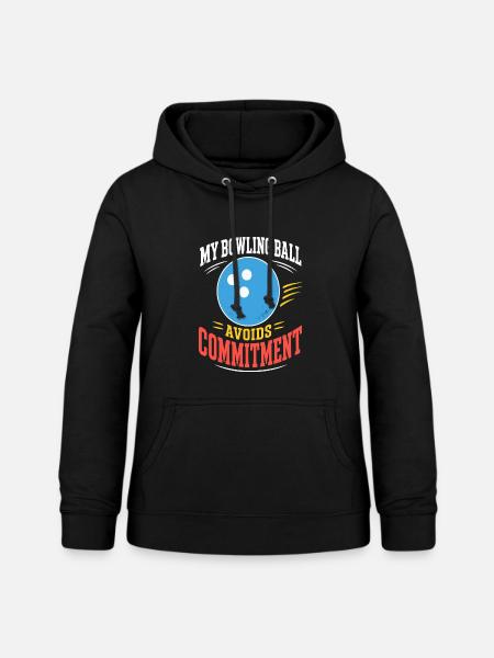 Bowlingkugel vermeidet Verpflichtungen - Frauen Hoodie - Schwarz