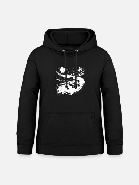 Rollschuhlaufen Skizze - Frauen Hoodie - Schwarz