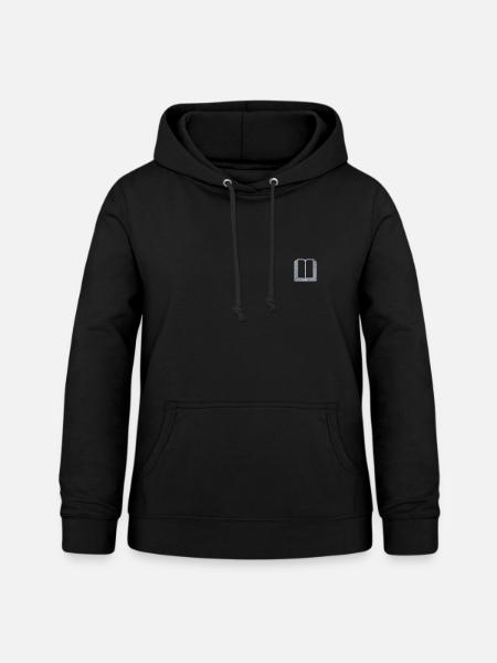 Buch bestickt - Frauen Hoodie - Schwarz