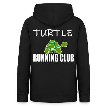 Turtle Turtle Running Club - Maillot de sport running - Sweat à capuche Femme - noir - Dos - AI Model Female 172 light (172cm)