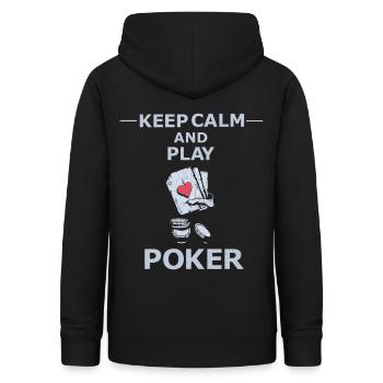 Jeu de poker Texas Hold'em jeu de cartes - Sweat à capuche Femme - noir - Dos - AI Model Female 172 light (172cm)