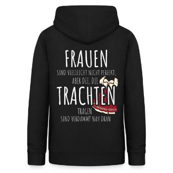 Traditionelle Trachten Bayern Trachten Frauen - Frauen Hoodie - Schwarz - Hinten - AI Model Female 172 light (172cm)