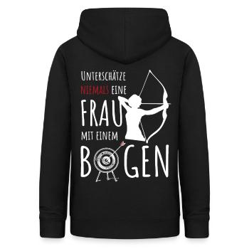 Bogenschiessen Frau w - Frauen Hoodie - Schwarz - Hinten - AI Model Female 172 light (172cm)