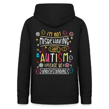 Autismus Autism - Frauen Hoodie - Schwarz - Hinten - AI Model Female 172 light (172cm)