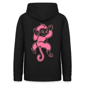 J'ai un bébé singe rose mignon bébé singe mignon - Sweat à capuche Femme - noir - Dos - AI Model Female 172 light (172cm)