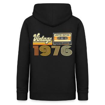 Vintage 1976 Kassette Mixtape - 44. Geburtstag - Frauen Hoodie - Schwarz - Hinten - AI Model Female 172 light (172cm)
