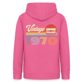 Vintage 1970 Kassette Mixtape - 50. Geburtstag - Frauen Hoodie - Pink - Hinten - AI Model Female 172 light (172cm)