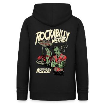 Rockabilly Weekend Vintage Retro Las vegas 50s - Frauen Hoodie - Schwarz - Hinten - AI Model Female 172 light (172cm)