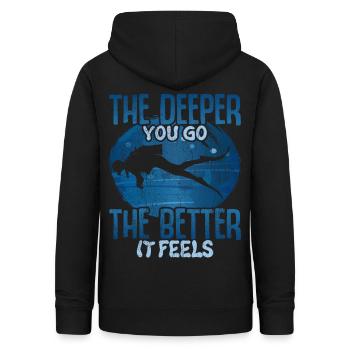 Deep Diving Taucher Scuba Diving Tauchen Geschenk - Frauen Hoodie - Schwarz - Hinten - AI Model Female 172 light (172cm)