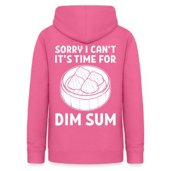 Sorry I can't. It's Time For Dim Sum Dumplings - Women's Hoodie - pink - Back - AI Model Female 172 light (172cm)