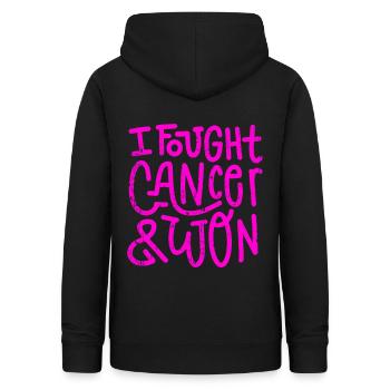 I FOUGHT CANCER & WON - Women's Hoodie - black - Back - AI Model Female 172 light (172cm)