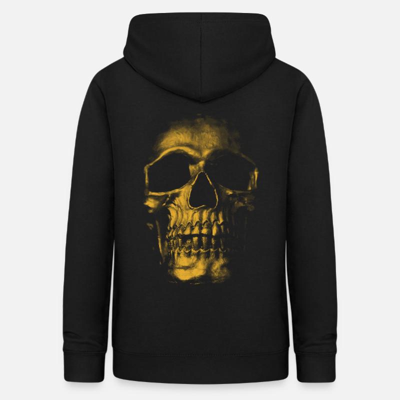 teschio d'oro - Felpa con cappuccio da donna - nero