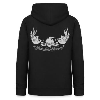 Rockabilly - Rockabella Forever - Cherry Doll - Frauen Hoodie - Schwarz - Hinten - AI Model Female 172 light (172cm)
