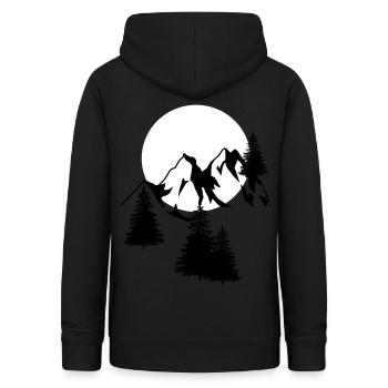Amoureux de la nature Montagnes Alpes Tyrol Tyrol du Sud Alm - Sweat à capuche Femme - noir - Dos - AI Model Female 172 light (172cm)