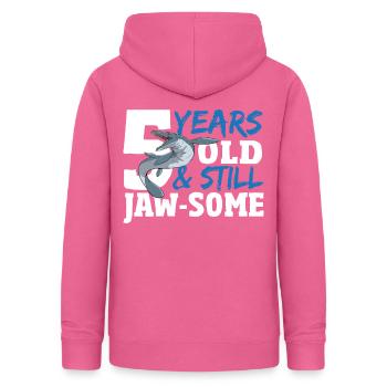 5 Years Old & Still Jaw-Some Mosasaurus Birthday - Frauen Hoodie - Pink - Hinten - AI Model Female 172 light (172cm)
