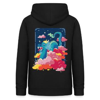 Cloud Dragon Schlange Asiatische chinesische Fanta - Frauen Hoodie - Schwarz - Hinten - AI Model Female 172 light (172cm)