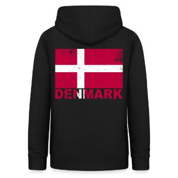 Dänemark Flagge Vintage Dänische Nationalität Ursp - Frauen Hoodie - Schwarz - Hinten - AI Model Female 172 light (172cm)