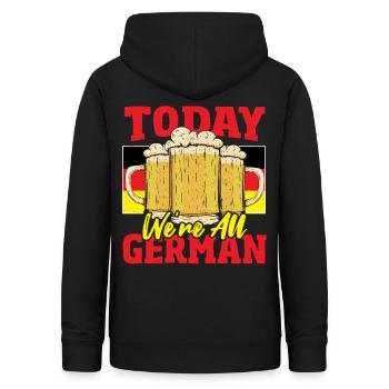 Heute sind wir alle Deutsch Oktober Bierfest - Frauen Hoodie - Schwarz - Hinten - AI Model Female 172 light (172cm)