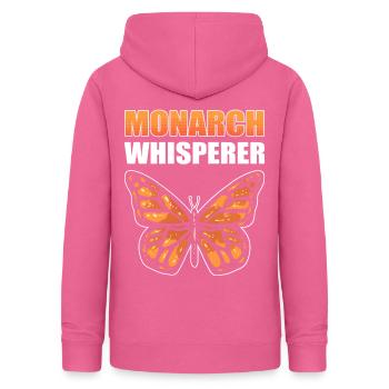 Monarque Chuchoteur Monarque Papillon - Sweat à capuche Femme - rose - Dos - AI Model Female 172 light (172cm)