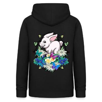 Frühlingsanfang Kaninchen Ostern Hase Kind - Frauen Hoodie - Schwarz - Hinten - AI Model Female 172 light (172cm)