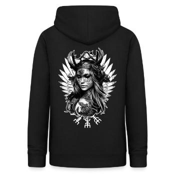 Viking Goddess Freya Nordic Norse Mythology - Frauen Hoodie - Schwarz - Hinten - AI Model Female 172 light (172cm)