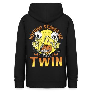 Nothing Scares Me I'm A Twin Halloween Twins - Frauen Hoodie - Schwarz - Hinten - AI Model Female 172 light (172cm)