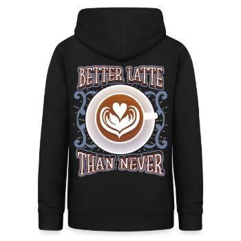 Café au lait, drôle de dicton, buveur de café jeu de mots - Sweat à capuche Femme - noir - Dos - AI Model Female 172 light (172cm)