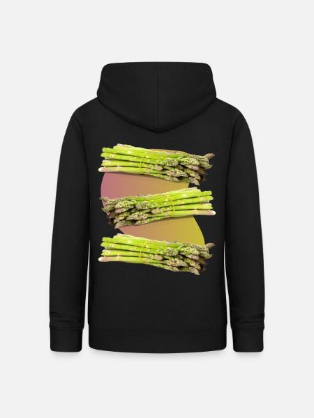 Spargel, grüner Spargel - Frauen Hoodie - Schwarz