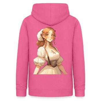 Mignon Cottagecore Farm Girl Anime Solarpunk - Sweat à capuche Femme - rose - Dos - AI Model Female 172 light (172cm)