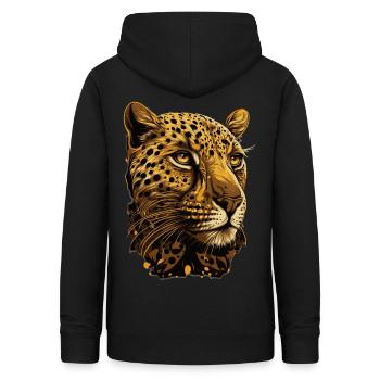 Cheetah Illustration Wild Cat Wildlife Lover - Sweat à capuche Femme - noir - Dos - AI Model Female 172 light (172cm)