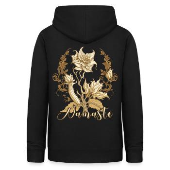 Namaste Lotus Flower Zen Buddhism Yoga Meditation - Frauen Hoodie - Schwarz - Hinten - AI Model Female 172 light (172cm)
