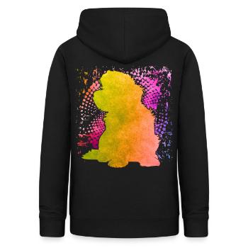 Havanais rétro - Sweat à capuche Femme - noir - Dos - AI Model Female 172 light (172cm)
