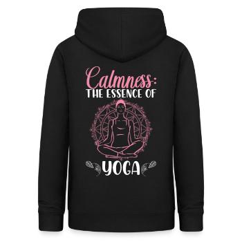 Calmness The Essence of Yoga Spiritual Meditation - Frauen Hoodie - Schwarz - Hinten - AI Model Female 172 light (172cm)
