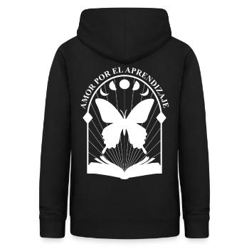 Love For Learning Butterfly Bookworm Fiction Books - Frauen Hoodie - Schwarz - Hinten - AI Model Female 172 light (172cm)