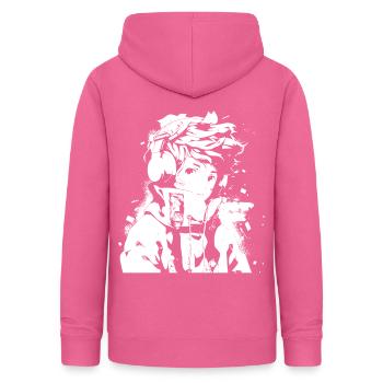 Shibuya's cool Cyberpunk Style Anime Boy Otaku - Frauen Hoodie - Pink - Hinten - AI Model Female 172 light (172cm)
