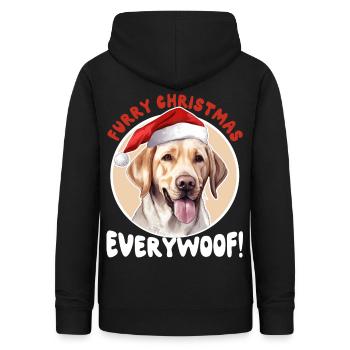 Furry Christmas Everywoof Labrador Retriever Santa - Frauen Hoodie - Schwarz - Hinten - AI Model Female 172 light (172cm)