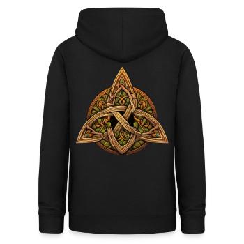 Trinity Knot Irish Celtic Symbol St. Patrick's Day - Frauen Hoodie - Schwarz - Hinten - AI Model Female 172 light (172cm)