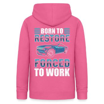 Car Tuning Muscle Car Old Cars - Women's Hoodie - pink - Back - AI Model Female 172 light (172cm)