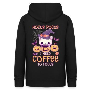 Hocus Pocus Coffee Halloween Lustig Geschenk - Frauen Hoodie - Schwarz - Hinten - AI Model Female 172 light (172cm)
