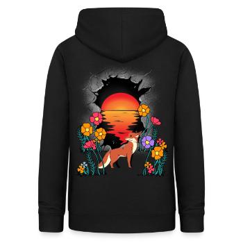 Nature Renard Renards Conte de fées Conte de fées Personnage Enfants - Sweat à capuche Femme - noir - Dos - AI Model Female 172 light (172cm)