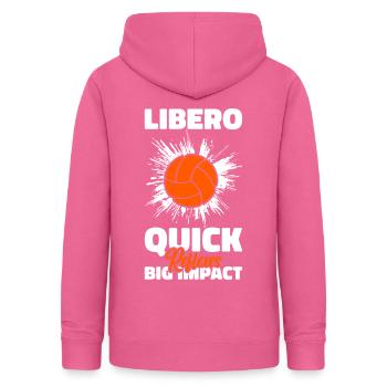 Volleyball Libero - Women's Hoodie - pink - Back - AI Model Female 172 light (172cm)