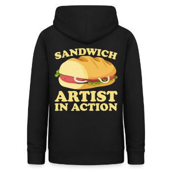 Sandwich Liebhaber Fast Food Liebhaber - Frauen Hoodie - Schwarz - Hinten - AI Model Female 172 light (172cm)