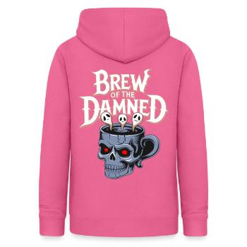 Brew Of The Damned Coffee Mug Skull Gothic Death - Frauen Hoodie - Pink - Hinten - AI Model Female 172 light (172cm)