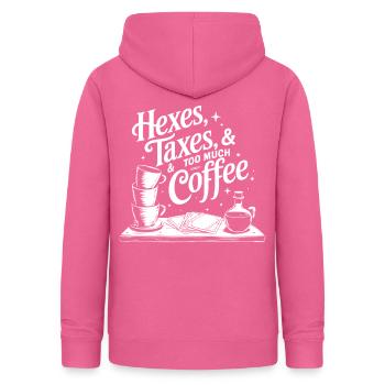 Hexes Taxes Coffee Accountant Witchy Decaf Caffein - Frauen Hoodie - Pink - Hinten - AI Model Female 172 light (172cm)