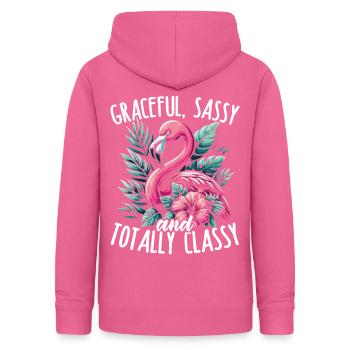 Graceful, Sassy, and Totally Classy Flamingo - Frauen Hoodie - Pink - Hinten - AI Model Female 172 light (172cm)