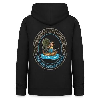 Tiefseelinien-Entangler-Fleck - Frauen Hoodie - Schwarz - Hinten - AI Model Female 172 light (172cm)