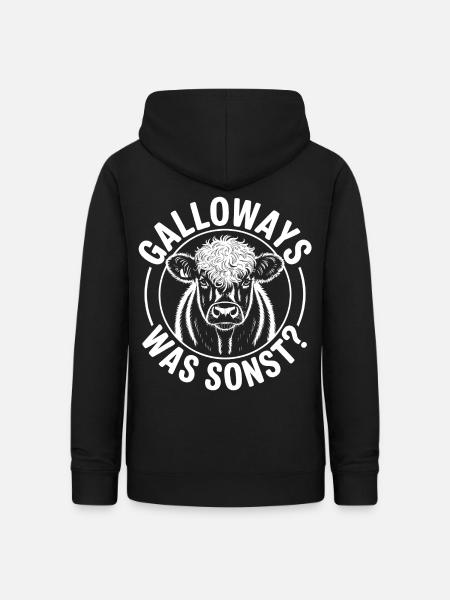 Galloway Kuh Emblem - Frauen Hoodie - Schwarz